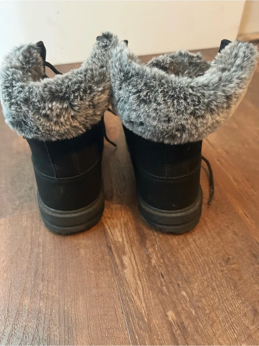 Lugz Empire Hi Fur Black Winter Boots Big Kid Size 4